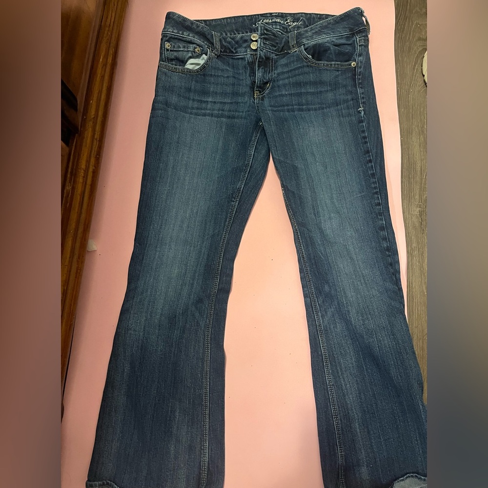 American Eagle Outfitters Dark Blue Flare Jeans